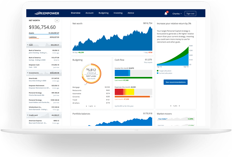 Empower Net Worth Tracker Screenshot