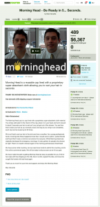 Morning Head Kickstarter