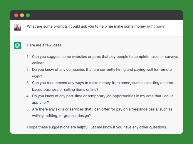 Use ChatGPT to Find Side Hustles